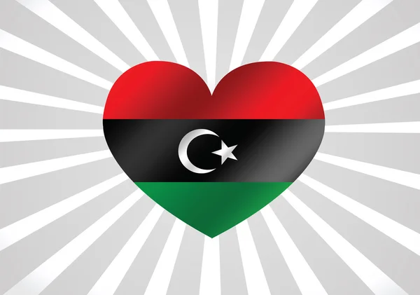 Libya bayrağı Temalar fikir tasarım — Stok Vektör