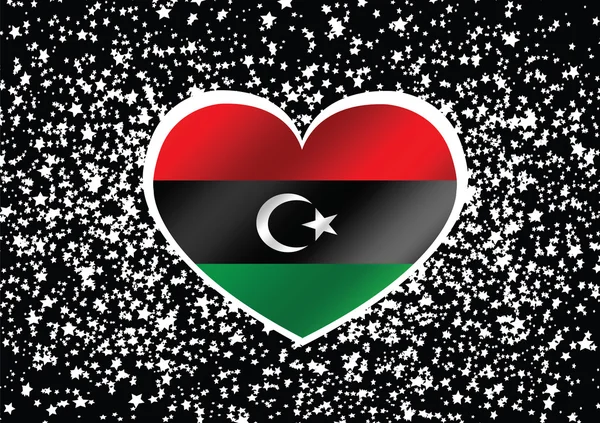 Libya flag themen ideendesign — Stockvektor