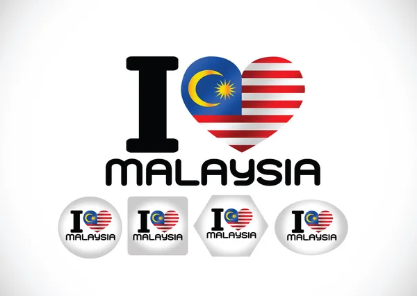 Malasia bandera temas idea diseño — Archivo Imágenes Vectoriales