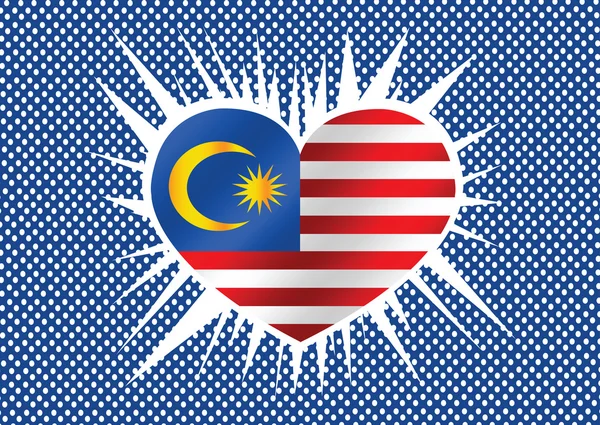Malasia bandera temas idea diseño — Vector de stock