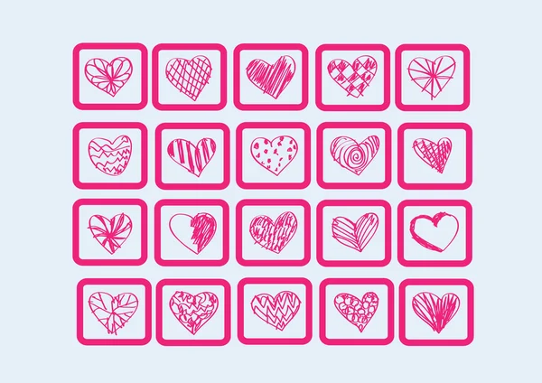 Feliz día de San Valentín tarjetas de diseño de ideas — Archivo Imágenes Vectoriales