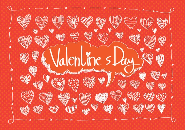 Glückliche Valentinstag Karten Idee Design — Stockvektor