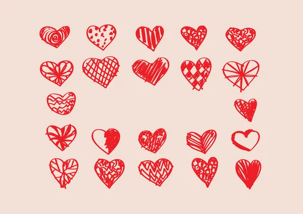 Glückliche Valentinstag Karten Idee Design — Stockvektor