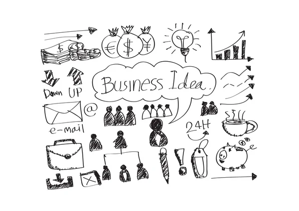 Hånd doodle Forretning doodles – Stock-vektor