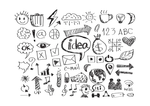 Kézi doodle üzleti doodles — Stock Vector