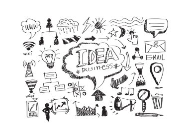 el iş karalamalar doodle