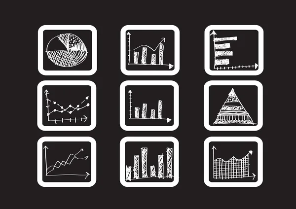 Icone infografiche aziendali — Vettoriale Stock