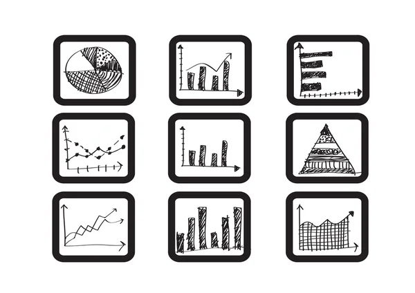 Icone infografiche aziendali — Vettoriale Stock