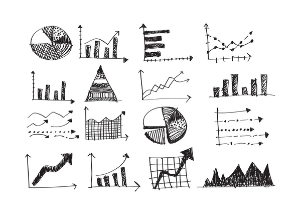 Ícones de Infográfico de Negócios — Vetor de Stock