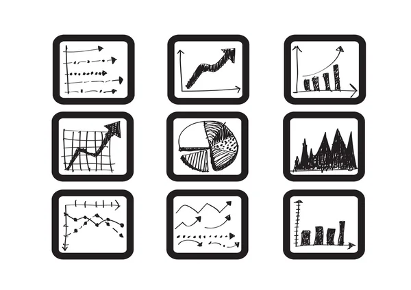 Ícones de Infográfico de Negócios — Vetor de Stock