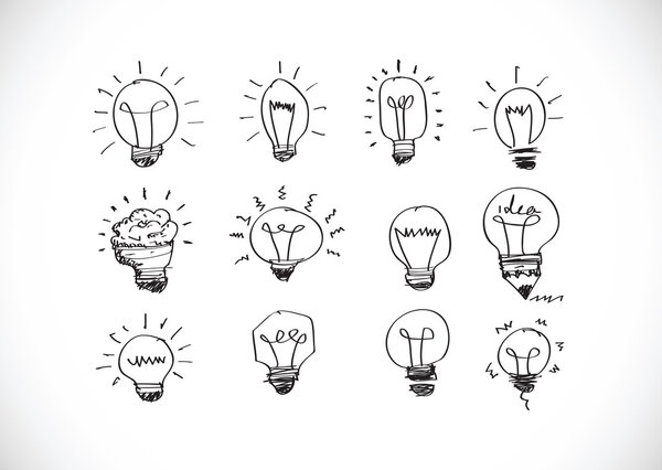 Design light bulb idea vector illustration