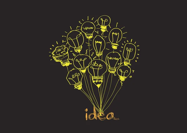 電球のベクトル イラストのアイデア — ストックベクタ