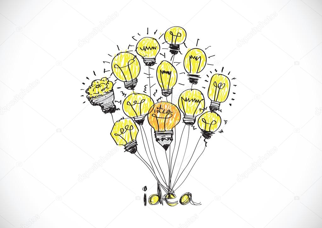 Design light bulb idea vector illustration