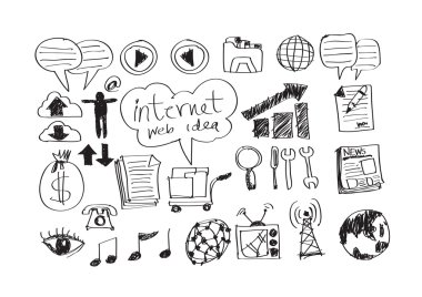 el Internet karalamalar doodle
