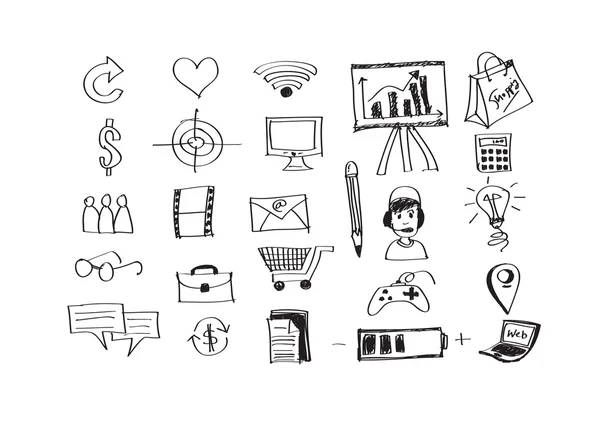 Strony doodle Doodle biznes — Wektor stockowy