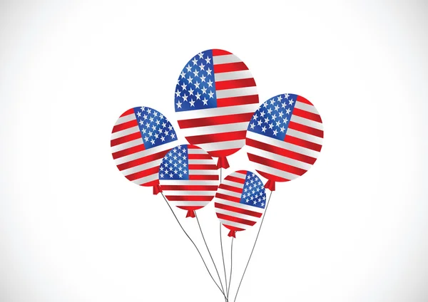 USA flag balloons — Stock Vector
