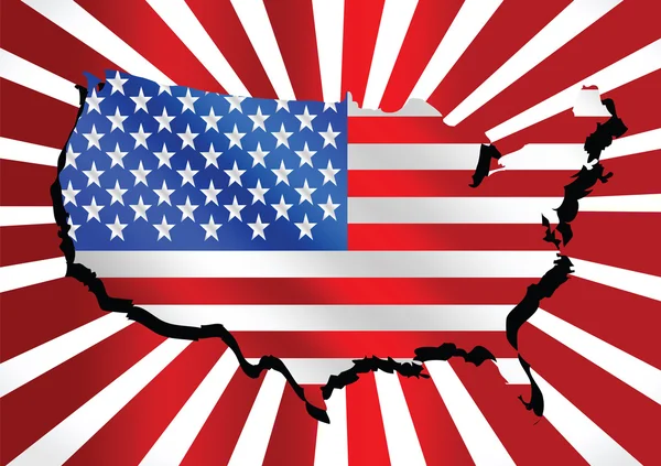 USA illustration vectorielle de carte — Image vectorielle