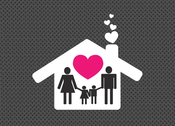 Rodinná láska koncept ilustrace — Stockový vektor