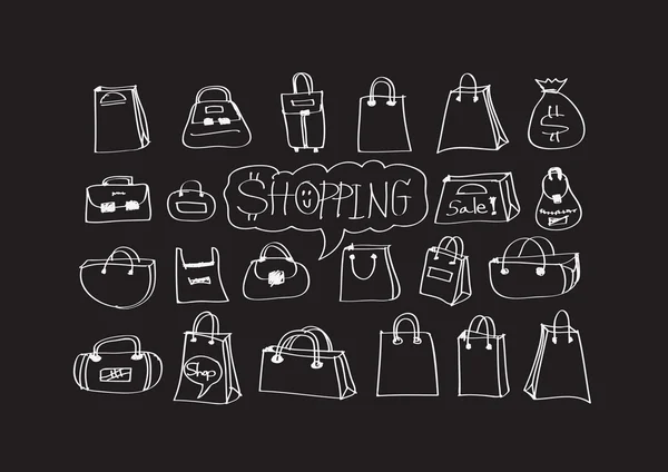 Shopping bag icons set — Stock Vector