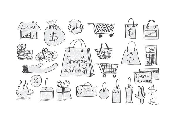 Shopping icons set — Stock Vector