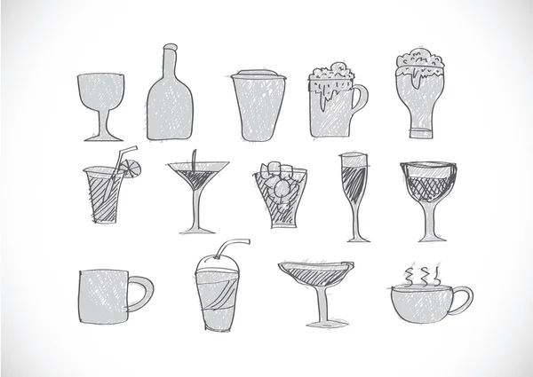 Drink beverage icons set — Stock Vector