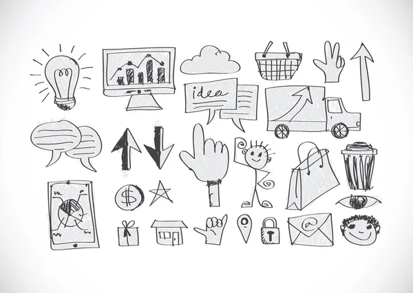 Kézzel vázlatot doodle üzleti doodles ikon — Stock Vector