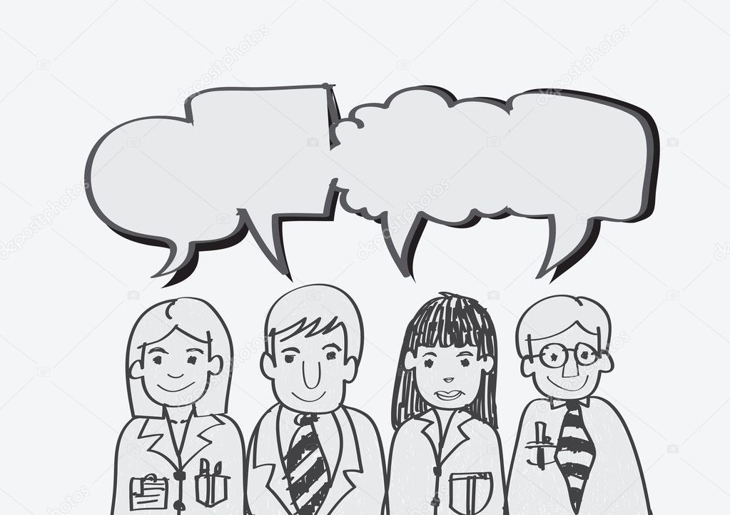 People icons dialog speech bubbles