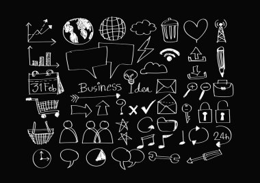 el iş karalamalar doodle