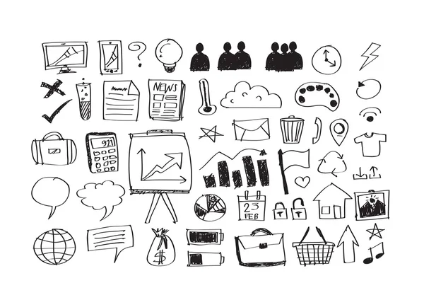 Doodle main doodles d'affaires — Image vectorielle