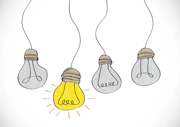Ideia conceito lâmpada vetor —  Vetores de Stock