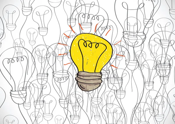 Idea concept light bulb vector — Stock Vector