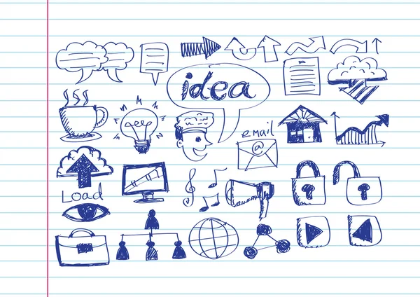 Doodle main doodles d'affaires — Image vectorielle