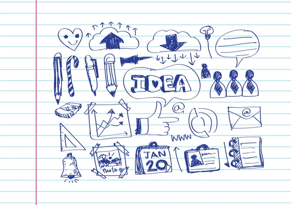 Χέρι doodle doodles επιχειρήσεων — Διανυσματικό Αρχείο