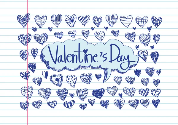 Heart and Valentines day card vector background — Stock Vector