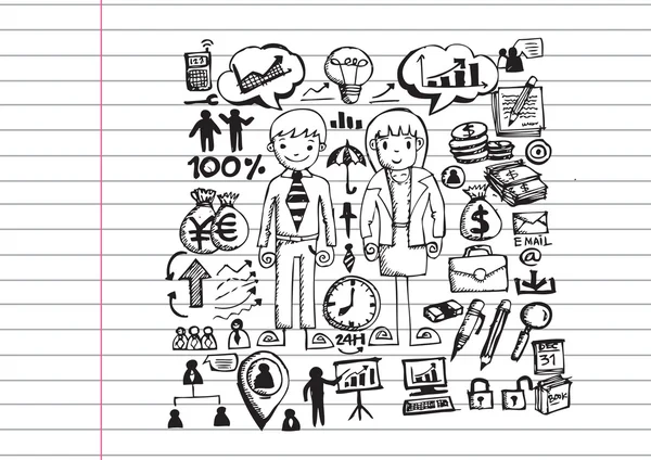 Strony doodle Doodle biznes — Wektor stockowy