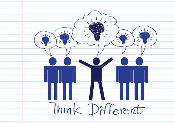 Think different idea design — Stock Vector