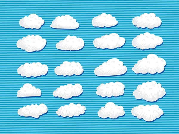 Diseño de nubes — Vector de stock