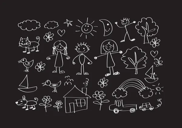 Dibujos para niños idea diseño — Vector de stock