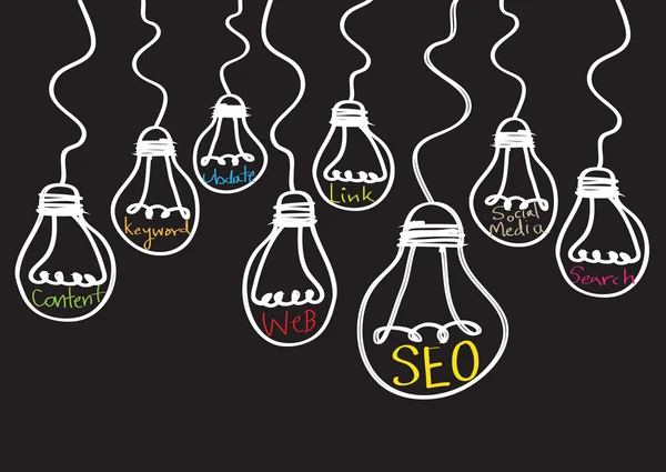 Идея графика SEO — стоковый вектор