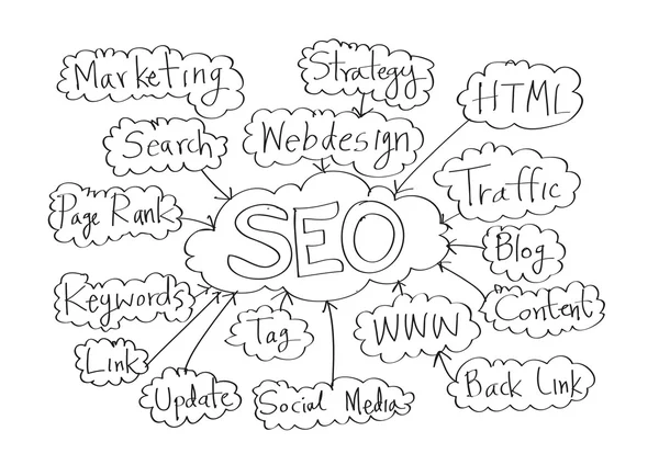 Idea de gráfico SEO — Vector de stock