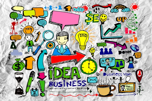 Doodles de negócios — Fotografia de Stock