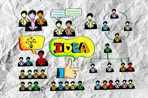 Idea degli scarabocchi aziendali — Foto Stock