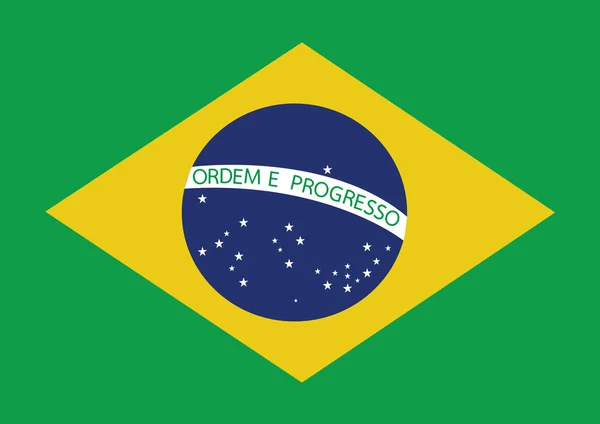 Brasilien Landkarte und Flaggenthema Ideendesign — Stockvektor
