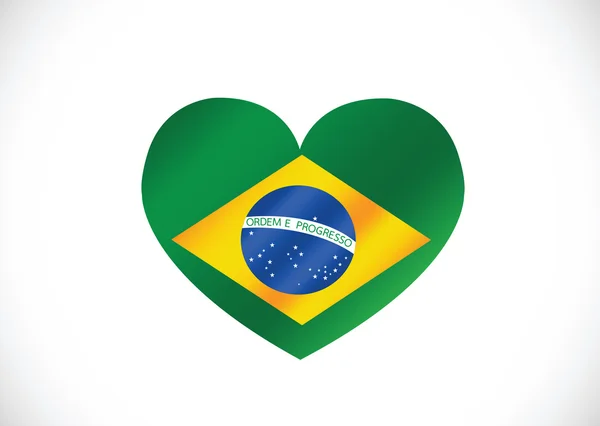 Brazil map and flag theme idea design — Stock Vector