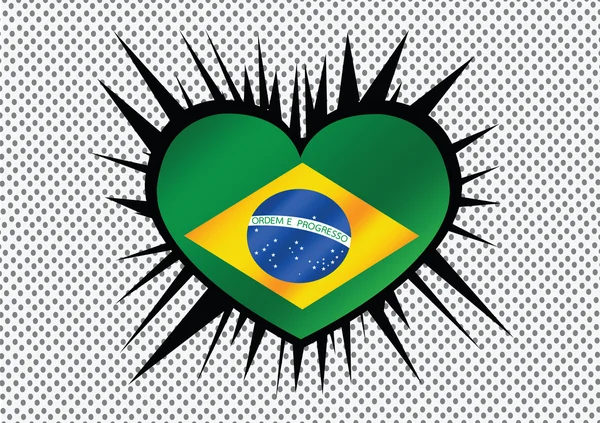 Brasil mapa y bandera tema idea diseño — Archivo Imágenes Vectoriales