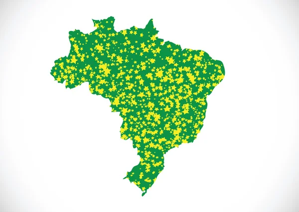 Brésil carte et drapeau thème idée conception — Image vectorielle