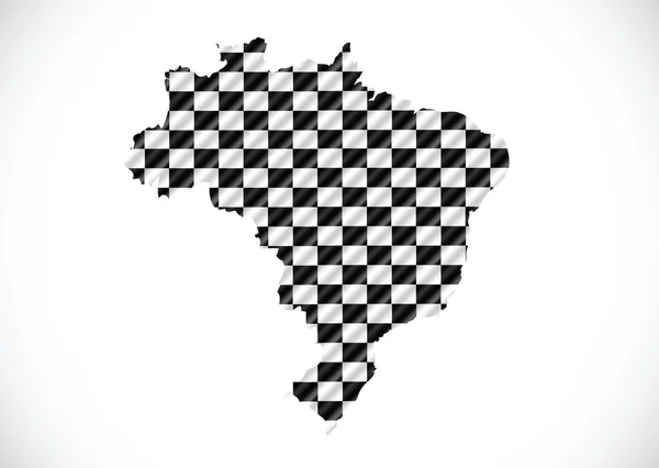 Brasilien karta och flagga tema idé design — Stock vektor
