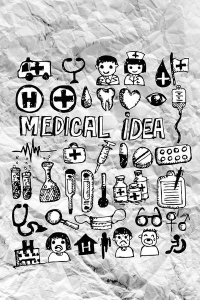 Seamless pattern with medical icons — Stock Photo, Image