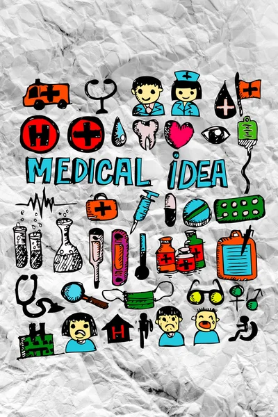 Seamless pattern with medical icons — Stock Photo, Image