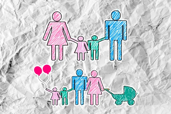 People Family icon Pictogram — Stock Photo, Image